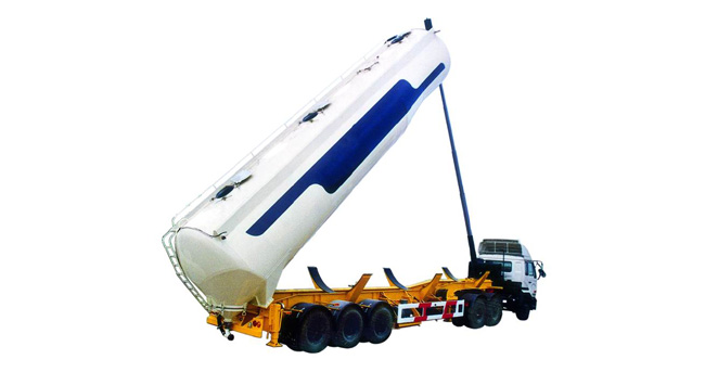 國際海運自卸式粉粒物料運輸半掛車